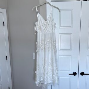 Lulus Elegant White Floral Dress